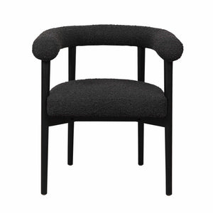Spara Black Boucle Dining Chair Black TOV-D68595