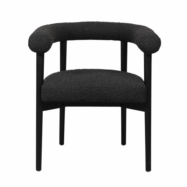 Spara Black Boucle Dining Chair Black TOV-D68595