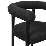 Spara Black Boucle Dining Chair Black TOV-D68595