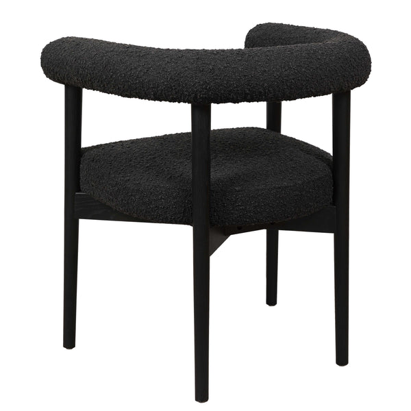 Spara Black Boucle Dining Chair Black TOV-D68595