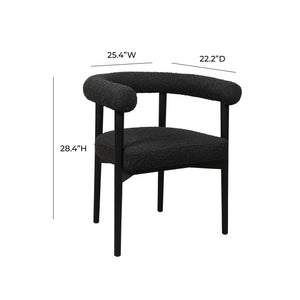 Spara Black Boucle Dining Chair Black TOV-D68595