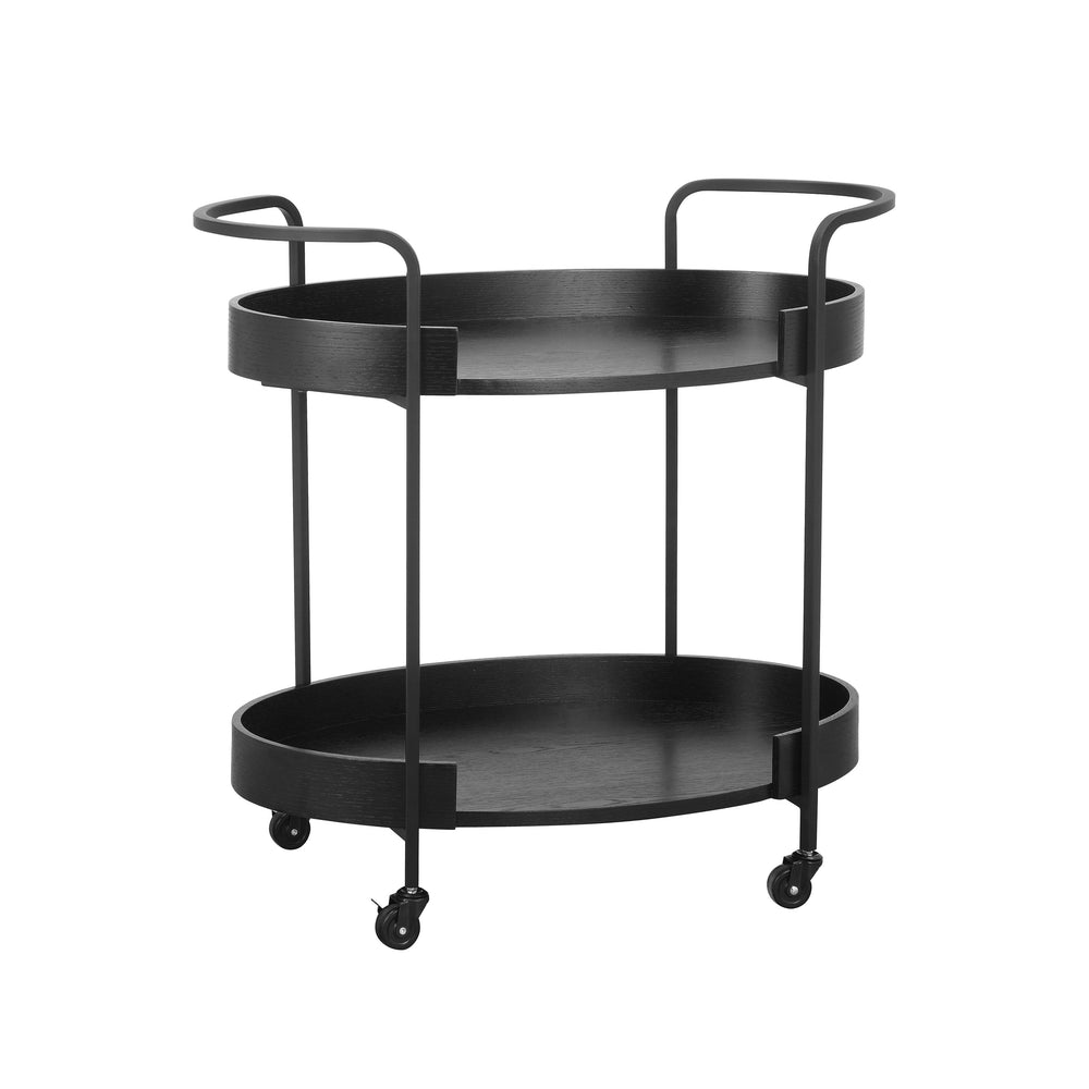 TOV Furniture Cyril Bar Cart Black 34.3"W x 17.3"D x 31.8"H