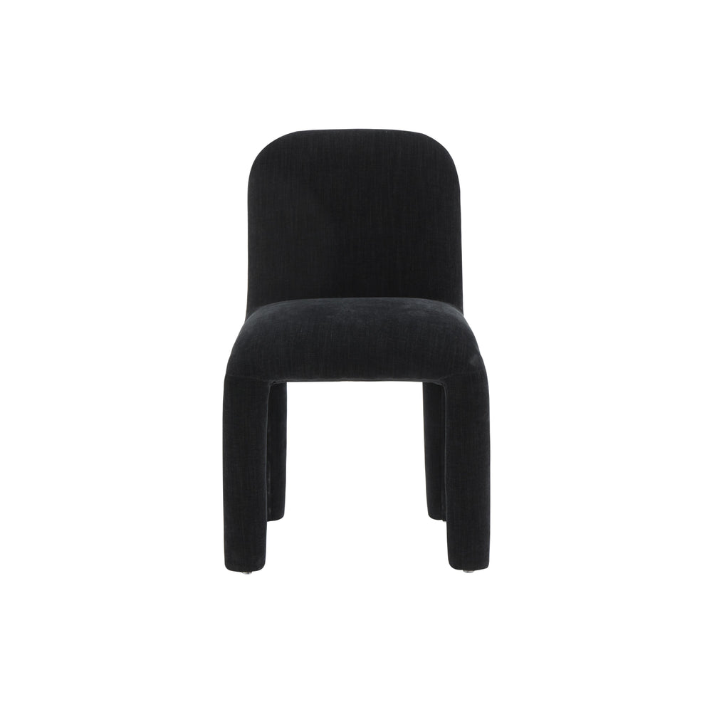 TOV Furniture Georgia Midnight Chenille Dining Chair Black 19.7"W x 21"D x 31.5"H
