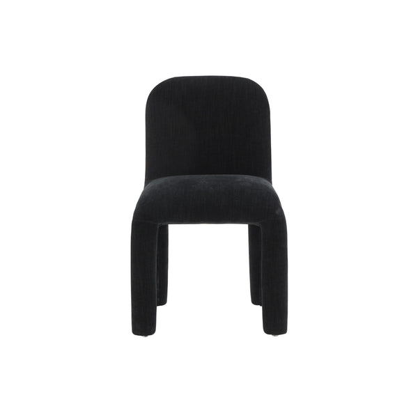 TOV Furniture Georgia Midnight Chenille Dining Chair Black 19.7"W x 21"D x 31.5"H
