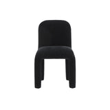 TOV Furniture Georgia Midnight Chenille Dining Chair Black 19.7"W x 21"D x 31.5"H