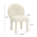 TOV Furniture Aliyah Vegan Leather Dining Chair Cream 22"W x 25.7"D x 32.2"H