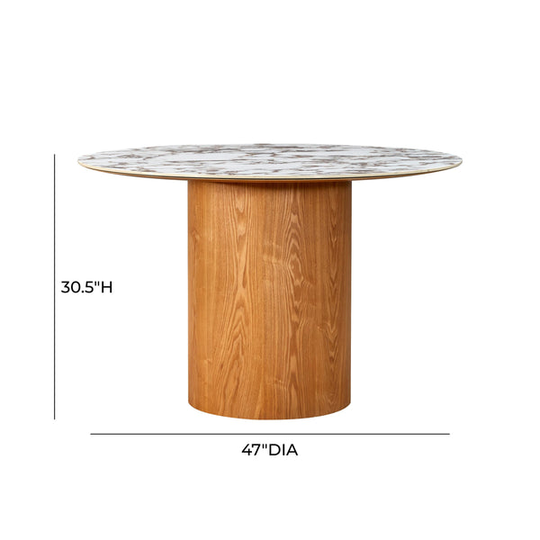 TOV Furniture Tamara Ceramic Round Dinette Table  