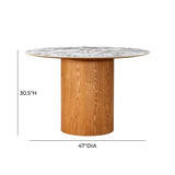 TOV Furniture Tamara Ceramic Round Dinette Table  