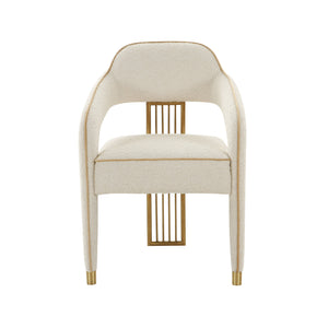 TOV Furniture Corralis Boucle Dining Chair Cream 22.8"W x 22.8"D x 31.5"H