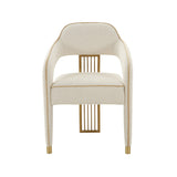 TOV Furniture Corralis Boucle Dining Chair Cream 22.8"W x 22.8"D x 31.5"H