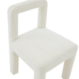 TOV Furniture Hazel Boucle Dining Chair Cream 19.7"W x 19.3"D x 31.5"H