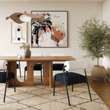 TOV Furniture Satra Rectangular Dining Table Walnut 92"W x 39.3"D x 30"H