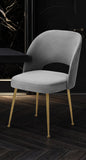 Swell Light Grey Velvet Chair