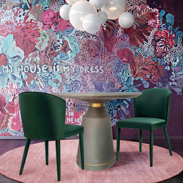 Metropolitan Forest Green Velvet Chair