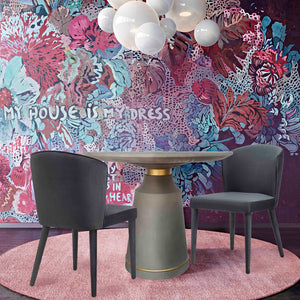 Metropolitan Grey Velvet Chair