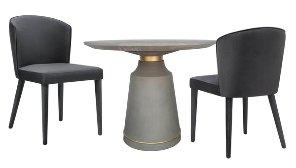 Metropolitan Grey Velvet Chair