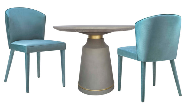 Metropolitan Sea Blue Velvet Chair