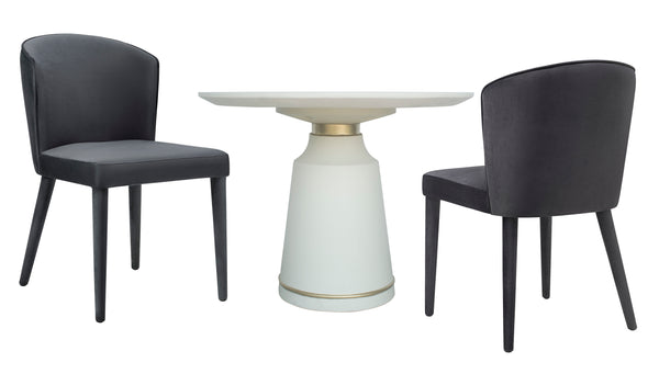 Metropolitan Grey Velvet Chair