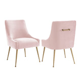 Beatrix Velvet Side Chair Blush TOV-D7222