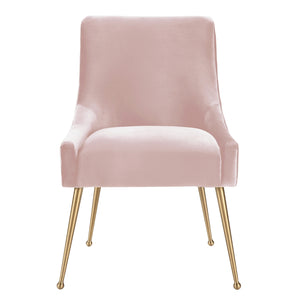 Beatrix Velvet Side Chair Blush TOV-D7222