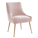 Beatrix Velvet Side Chair Blush TOV-D7222