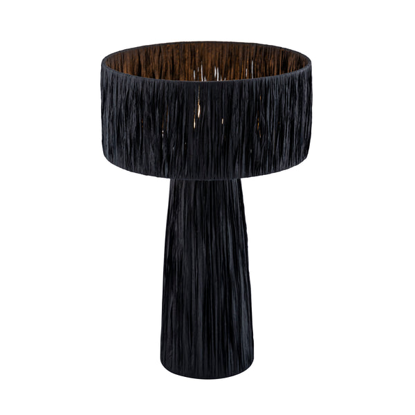 Shelby Rafia Black Table Lamp