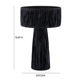 Shelby Rafia Black Table Lamp