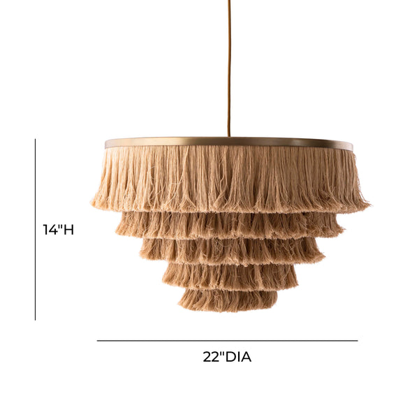 Sarai Natural Fringe Pendant