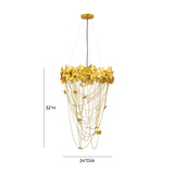 Butterfly Gold Chandelier