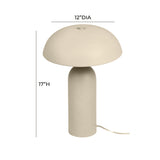 TOV Furniture Sammi Taupe Table Lamp Cream 12"W x 12"D x 17"H