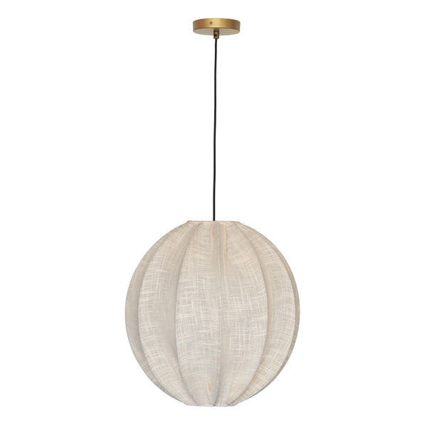 TOV Furniture Elliana White Pendant Lamp Natural 17.5"W x 17.5"D x 17.5"H
