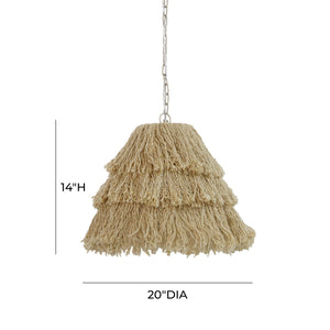 TOV Furniture Charlee Pendant Lamp Natural 20"W x 20"D x 14"H