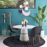 Swell Dark Grey Velvet Chair