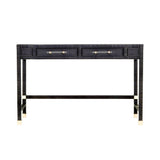 TOV Furniture Amara Rattan Desk Charcoal 47.2"W x 15.8"D x 31.1"H