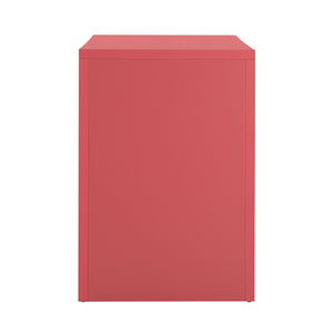 Suzie Coral Pink & Rattan Executive Desk