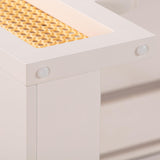 Suzie Cream & Rattan Executive Desk