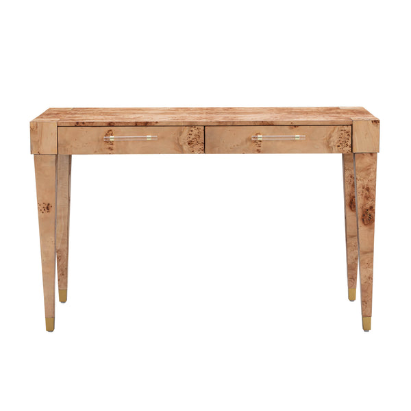 Brandyss Natural Burl Work Desk Natural TOV-H54193