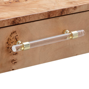 Brandyss Natural Burl Work Desk Natural TOV-H54193