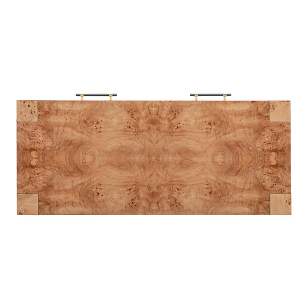 Brandyss Natural Burl Work Desk Natural TOV-H54193