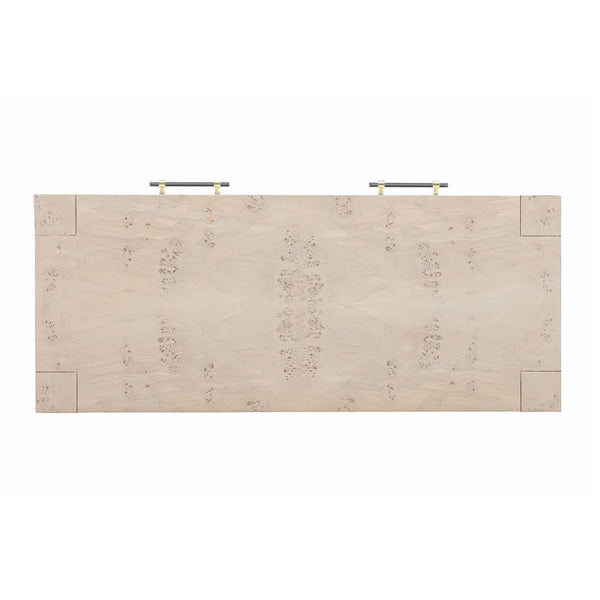 Brandyss White Burl Work Desk White TOV-H54194