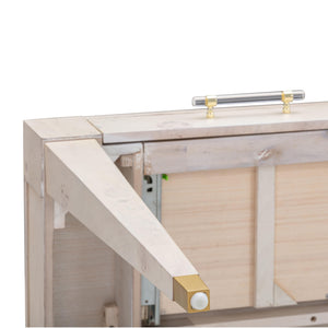 Brandyss White Burl Work Desk White TOV-H54194