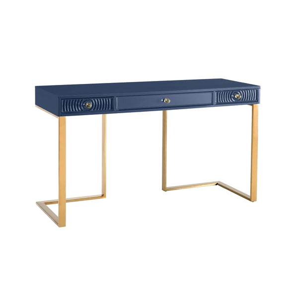 Janie Lacquer Desk Blue TOV-H5520