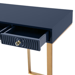 Janie Lacquer Desk Blue TOV-H5520