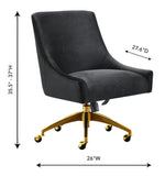 Beatrix Black Office Swivel Chair