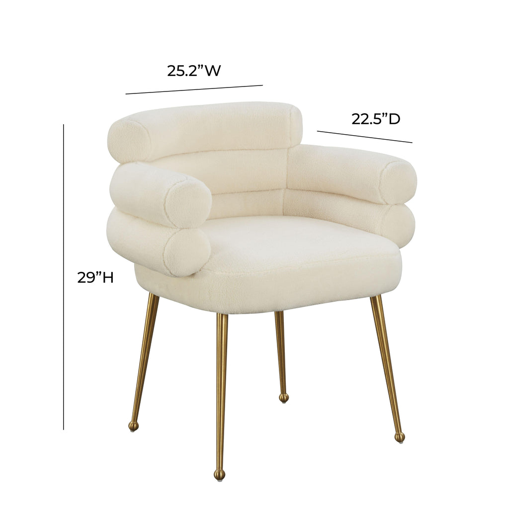 TOV Furniture Dente Velvet Dining Chair Grey 25.2"W x 22.5"D x 29"H