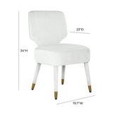 Athena Light Grey Velvet Dining Chair Grey TOV-IHD68513