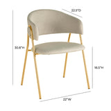 TOV Furniture Lara Dining Chair - Set of 2 Cream 22"W x 22.5"D x 30.8"H