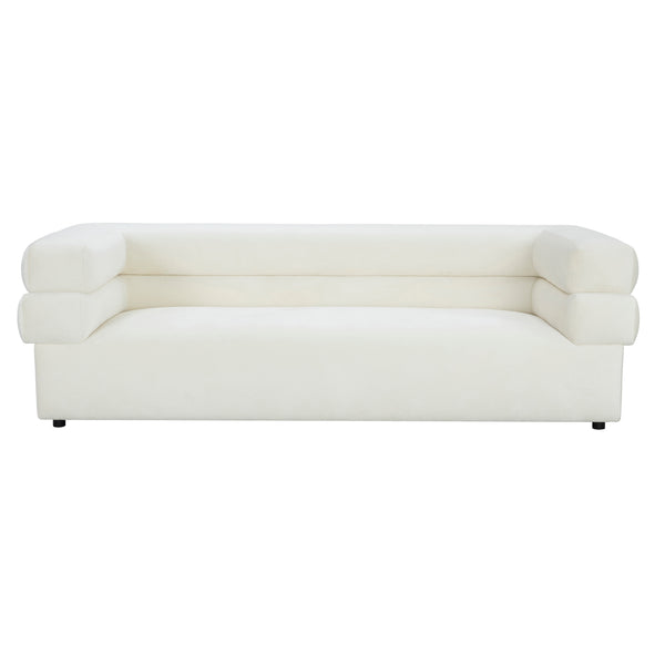 Elsa Cream Velvet Sofa Cream TOV-IHL68574