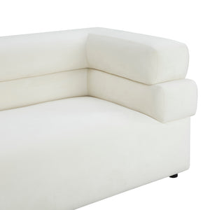 Elsa Cream Velvet Sofa Cream TOV-IHL68574