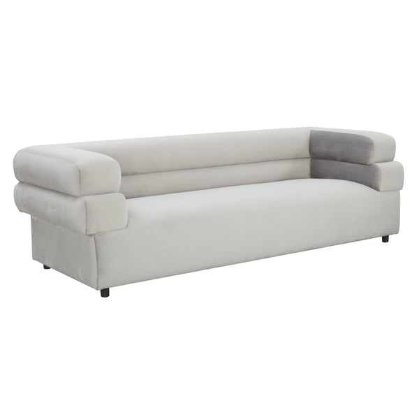 Elsa Light Grey Velvet Sofa Light Grey TOV-IHL68575